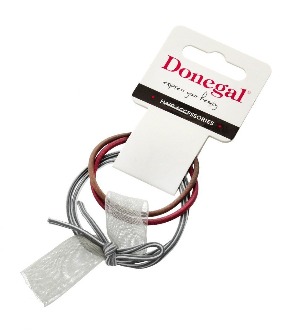 DONEGAL Ozdoby do włosów - gumka (FA-5640) - mix kolorów 1op.-3szt