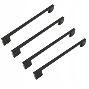 4 x Uchwyt meblowy czarny 224 mm metalowy uchwyt do szafki szuflady - Meble modułowe i akcesoria - miniaturka - grafika 1