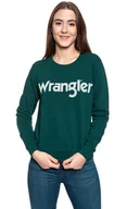 Bluzy damskie - BLUZA WRANGLER LOGO SWEAT PINE W6N2HAG01 - Wrangler - miniaturka - grafika 1