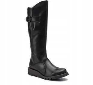 FLY LONDON DAMSKIE KOZAKI SKÓRZANE CZARNE 39 JTA - Kozaki damskie - miniaturka - grafika 1