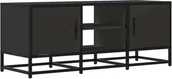 Szafki RTV - vidaXL Szafka pod TV czarna 100x35x41 cm materiał drewnopochodny i metal - miniaturka - grafika 1