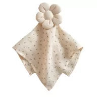Koce i narzuty dla dzieci - Kremowa w kwiatki szmatka przytulanka kwiatek JackOJuno - miniaturka - grafika 1