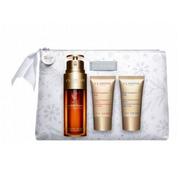 Zestawy kosmetyków damskich - Clarins Double  Serum 50ml + Nutri Lumiere Day Cream 15ml + Nutri Lumiere Night Cream 15ml + Pouch - miniaturka - grafika 1