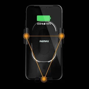 Remax grawitacyjny uchwyt samochodowy na kratkę wentylacyjną + bezprzewodowa ładowarka Qi 10W czarny (RM-C38) - Ładowarki do telefonów - miniaturka - grafika 9