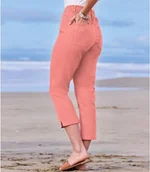 Legginsy - Tregginsy 7/8 z twillu ze stretchem Kobieta Atlas For Men - Kolor : Pomarańczowy - Rozmiar : 36 - miniaturka - grafika 1