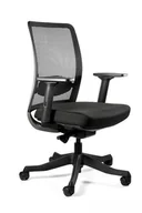 Fotele i krzesła biurowe - Fotel biurowy, ergonomiczny, Anggun - M, skóra naturalna, czarny - miniaturka - grafika 1