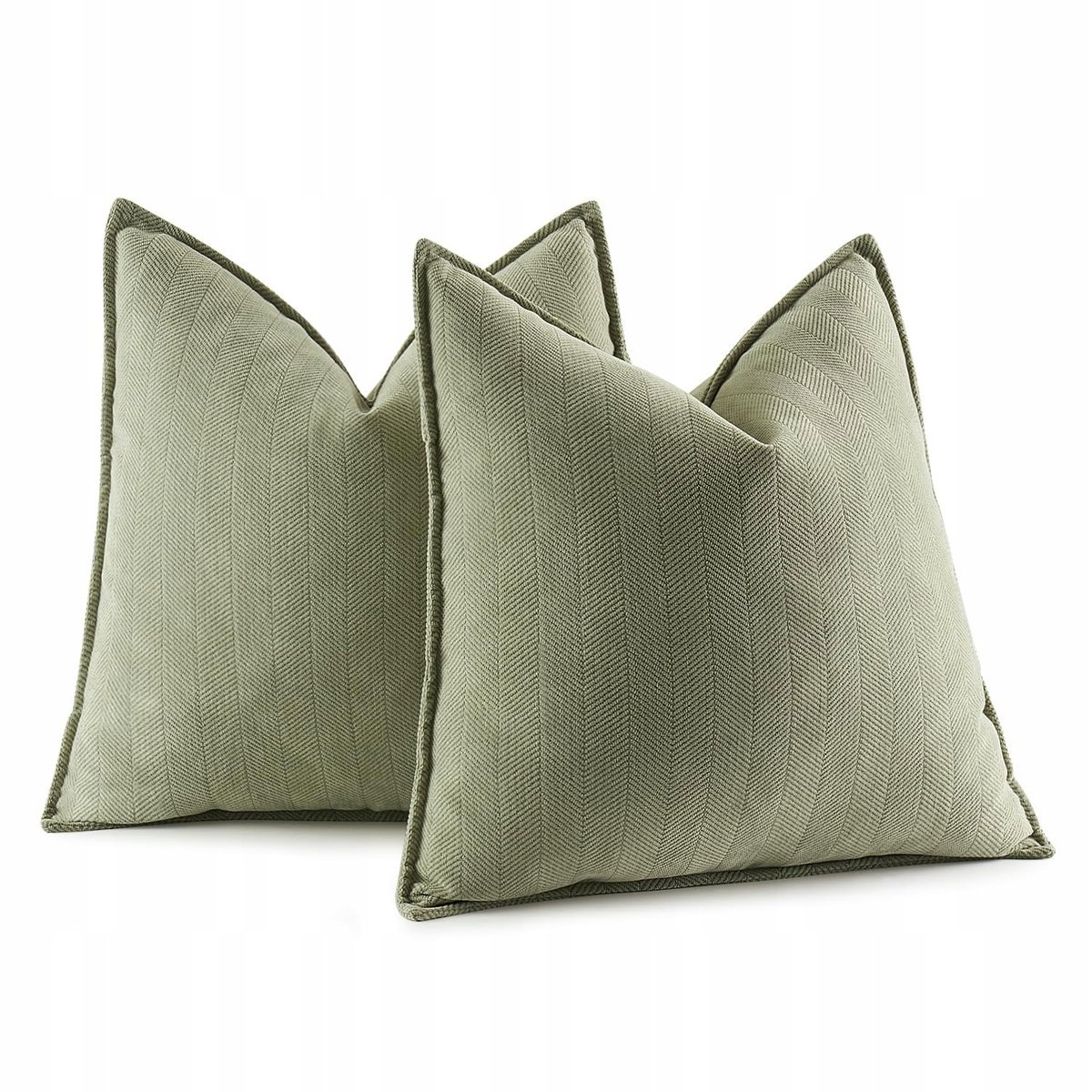 MIULEE Poszewki 40x40 Zielone Chenille Na Poduszki Sofa Salon