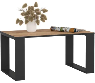 Prostokątny stolik kawowy czarny + dąb craft F8-G16 - Ławy i stoliki kawowe Prostokątny stolik kawowy czarny + dąb craft F8-G16 - Ławy i stoliki kawowe - miniaturka - grafika 1