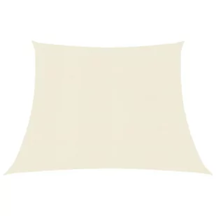 vidaXL Żagiel przeciwsłoneczny, 160 g/m, kremowy, 4/5x4 m, HDPE vidaXL - Pawilony ogrodowe - miniaturka - grafika 1