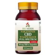 Suplementy naturalne - Bio Herbs, Najczystsze Cbd Forte 20mg Full Spectrum W Kapsułkach, 100szt. - miniaturka - grafika 1