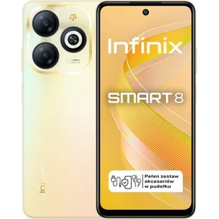 Infinix Smart 8 3/64GB Złoty - Telefony komórkowe - miniaturka - grafika 1