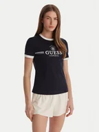 Koszulki i topy damskie - Guess T-Shirt V6GI08 K2975 Granatowy Regular Fit - miniaturka - grafika 1