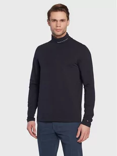 Tommy Hilfiger Golf Logo MW0MW28787 Granatowy Slim Fit - Swetry męskie - miniaturka - grafika 1