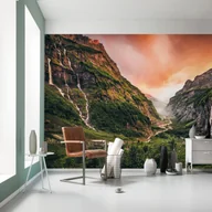 Fototapety - Fototapeta krajobraz zielonymIterakoty różowej - 400 x 250 cm - SANDERS & SANDERS - miniaturka - grafika 1