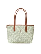 Torebki damskie - Tommy Hilfiger Torebka Th Monoplay Leather Mini Tote AW0AW17415 Zielony - miniaturka - grafika 1