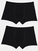 Majtki męskie - Bokserki bawełniane 2-pak L czarny L - miniaturka - grafika 1