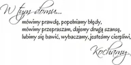 Naklejki na ścianę - Napis na ścianę, naklejka 75x38cm wybór koloru - W tym domu... - 59 - miniaturka - grafika 1