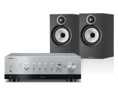 Zestawy stereo - Yamaha R-N1000A (srebrny) + 606 S3 (czarny) - miniaturka - grafika 1