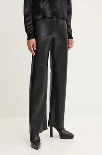 Patrizia Pepe spodnie damskie kolor czarny proste high waist 8P0623 E005 - Spodnie damskie - miniaturka - grafika 1