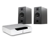 Zestawy stereo - Bluesound POWERNODE EDGE (biały) + Diva 3 (czarny) - miniaturka - grafika 1