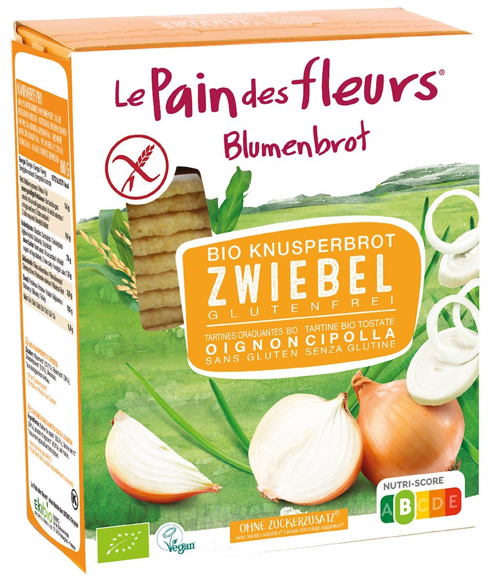 Le Pain Des Fleurs Pieczywo chrupkie cebulowe 150 g Bio