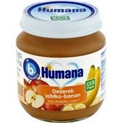 Desery dla dzieci - Humana 39 100% Organic Deserek jabłko-banan - 125g - miniaturka - grafika 1