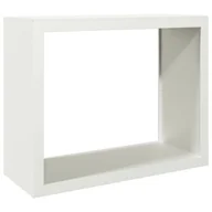Wózki magazynowe - vidaXL Stojak na drewno opałowe, biały, 100x40x80 cm, stalowy - miniaturka - grafika 1