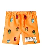 Spodenki damskie - NAME IT Boy's NKMMAG Marvel szorty kąpielowe MAR, pomarańczowe pop, 146, pomarańczowy (Orange Pop), 146 - miniaturka - grafika 1