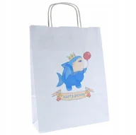 Akcesoria do pakowania - Torebka papierowa REKIN na urodziny torba 24x10x32cm torba prezentowa - miniaturka - grafika 1