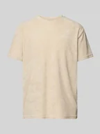 Koszulki męskie - T-shirt z prążkowanym, okrągłym dekoltem model ‘HELLAS’ - miniaturka - grafika 1