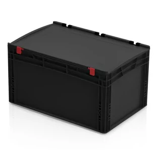 Pojemnik EURO ESD z pokrywą 60x40x33,5 cm - Pozostałe wyposażenie warsztatu - miniaturka - grafika 1
