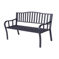 Ławki ogrodowe - Ławka ogrodowa stalowa 128 cm - miniaturka - grafika 1