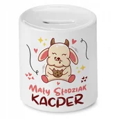 Skarbonki - Dla Kacpra Skarbonka na Urodziny na Prezent z Nadrukiem ze Zdjęciem + Opakowanie na prezent (wzór 04) - miniaturka - grafika 1