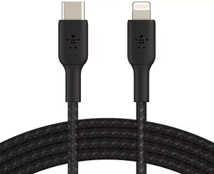 Belkin Kabel Boost Charge Braided USB-C do Lightning 2m, czarny 745883788804 - Kable USB - miniaturka - grafika 3