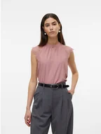 Bluzki damskie - Vero Moda Bluzka w kolorze szaroróżowym - miniaturka - grafika 1