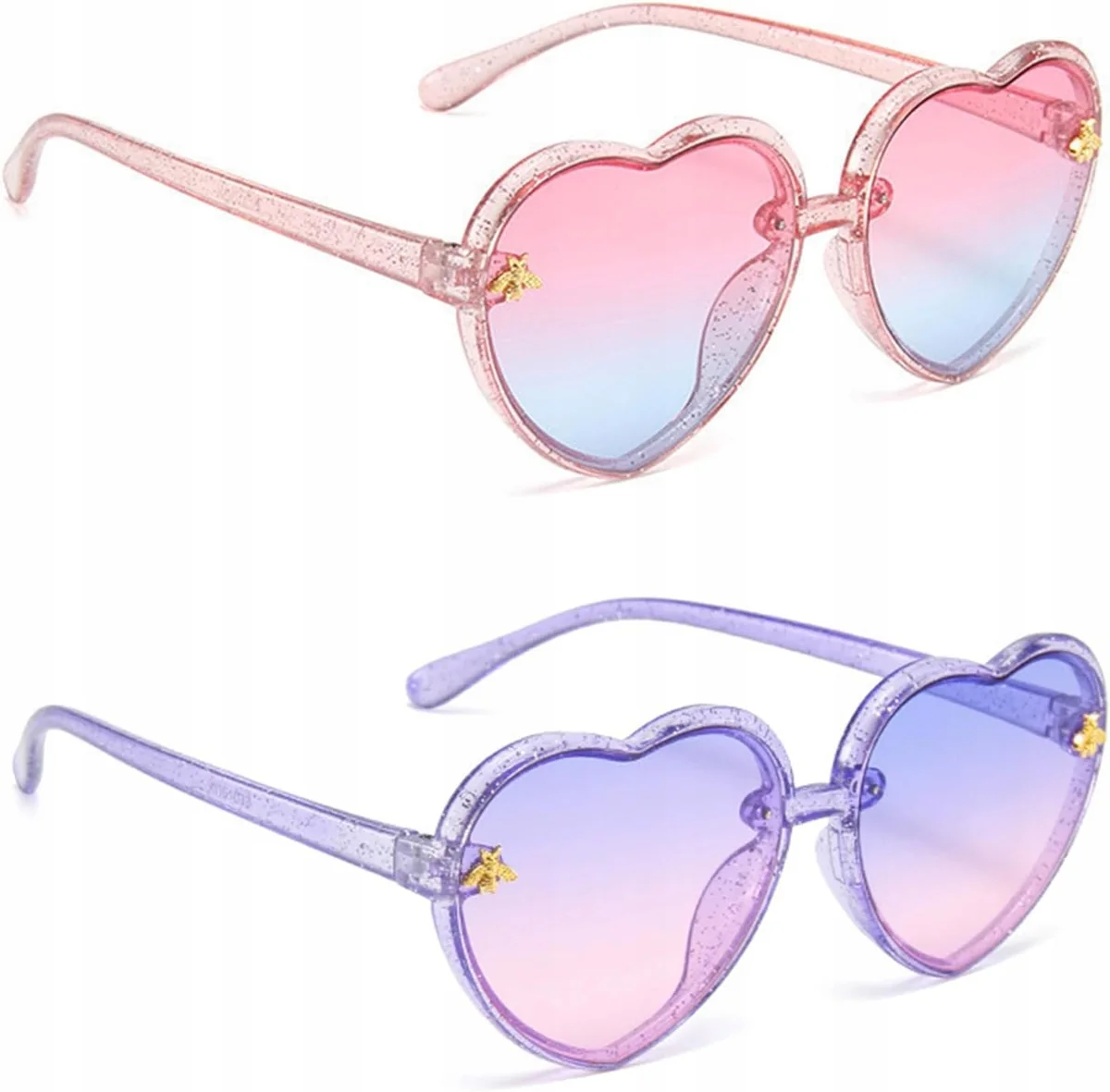 OKULARY PRZECIWSŁONECZNE DZIECI SERCE UV400 2SZT PREZENT OKULARY DZIECI / Object