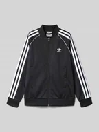 Swetry dla chłopców - Bluza rozpinana o kroju regular fit z wyhaftowanym logo model ‘Track’ - miniaturka - grafika 1