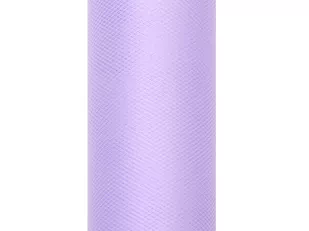 Party Deco Tiul gładki liliowy - 15 cm x 9 metrów - 1 szt. TIU15-004 - Pasmanteria - miniaturka - grafika 1