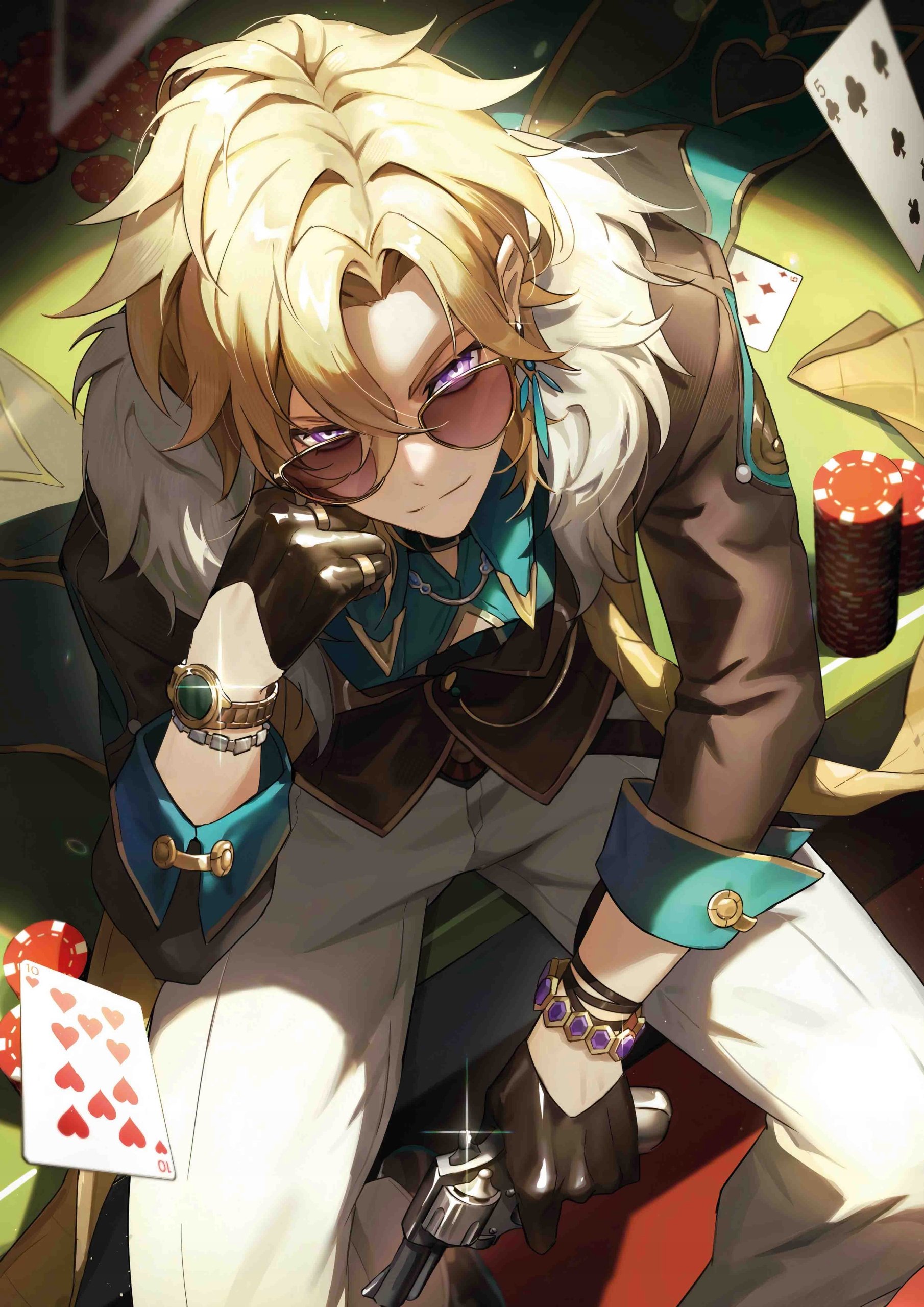 Plakat A3 Honkai Star Rail Hsr Anime Gra Aventurine Kakavasha