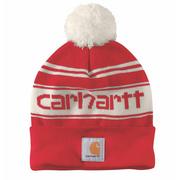 Czapki damskie - Czapka zimowa z pomponem Carhartt Knit Pom-Pom Cuffed Logo Beanie - miniaturka - grafika 1