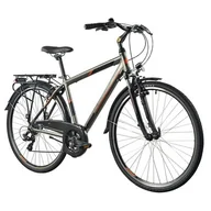Rowery - Rower trekkingowy INDIANA X-Road 1.0 M23 28 cali męski Brązowy - miniaturka - grafika 1