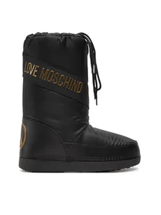 LOVE MOSCHINO Śniegowce JA24032G1LISY000 Czarny - Botki męskie - miniaturka - grafika 1
