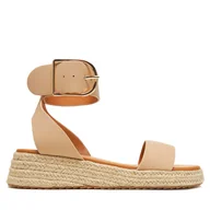 Espadryle damskie - Espadryle DeeZee QS276-1 Beżowy - miniaturka - grafika 1