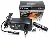 Zasilacze do laptopów - Kemot Zasilacz regulowany 3-12V DC URZ1187 1500mA wtyki URZ1187 - miniaturka - grafika 1