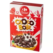 Płatki śniadaniowe i musli - Carrefour Classic Choco Bollz Kulki zbożowe z czekolady w proszku 375 g - miniaturka - grafika 1