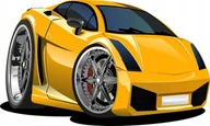 Naklejki na ścianę - Naklejka Auto auta samochód lamborghini Pojazdy 55, 50x30 cm - miniaturka - grafika 1