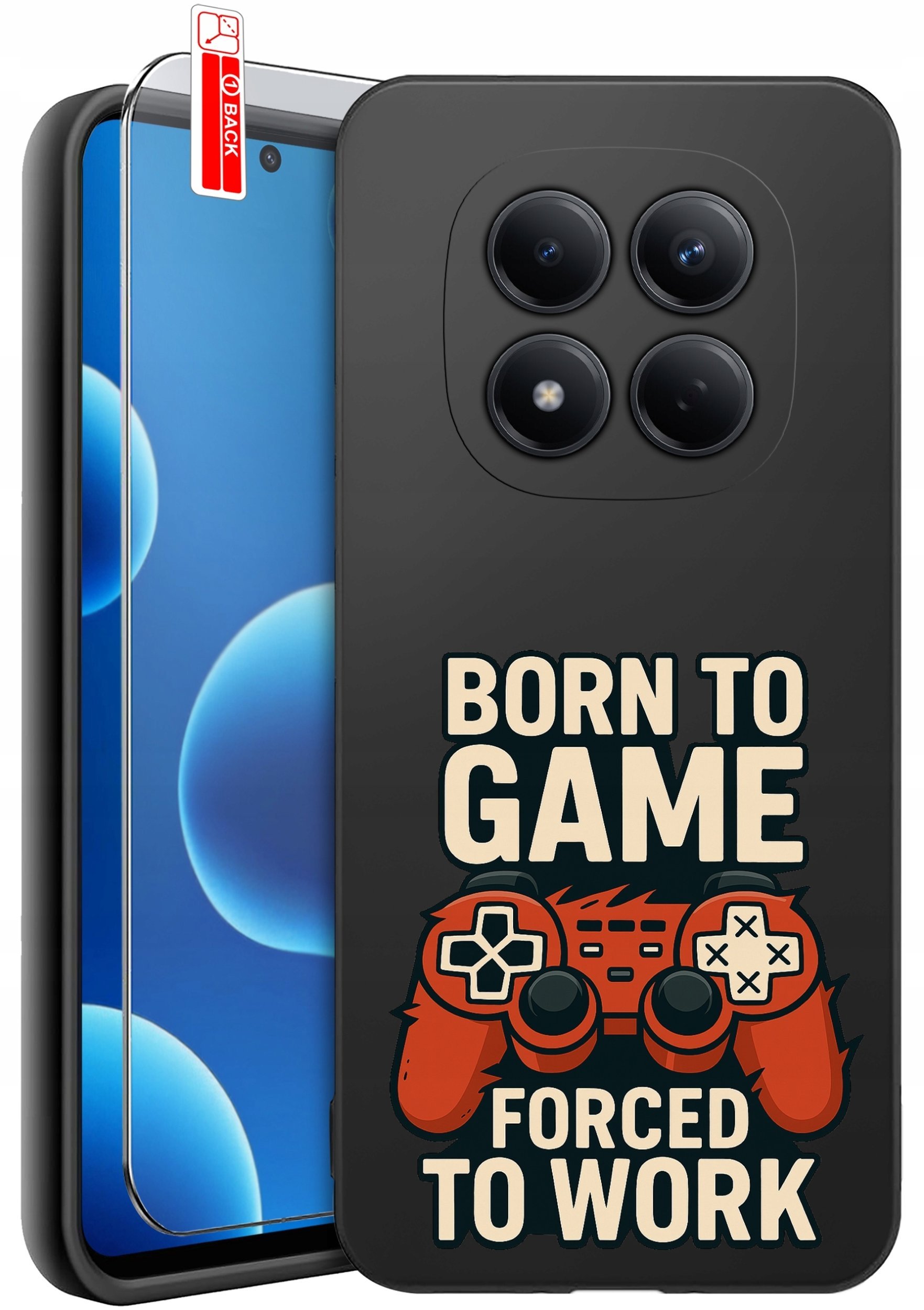 krainaGSM Etui Do Xiaomi Redmi Note 15 Pro 5G Wzory Silikonowe Matt Case + Szkło