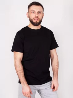Koszulki męskie - Podkoszulka t-shirt bawełniany męski czarny gładki  XXL - YOCLUB - grafika 1