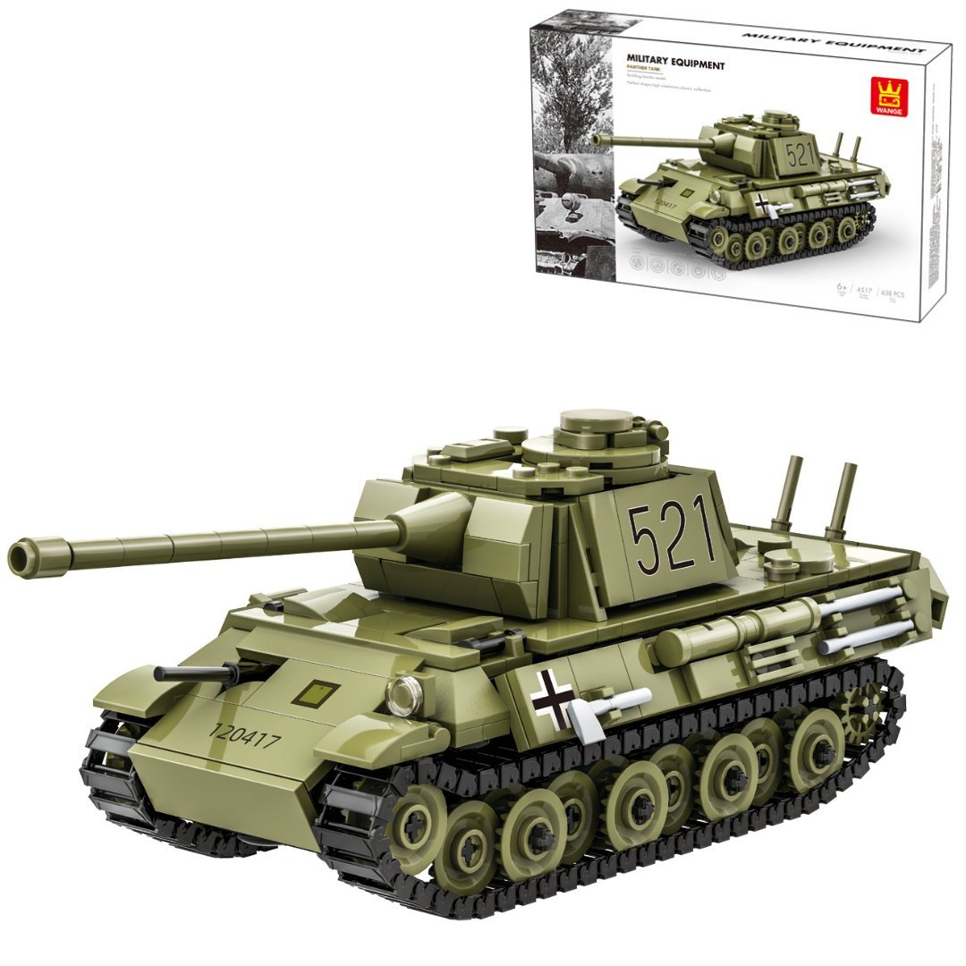 Klocki Wange 4517 - Czołg Panther, 638 elementów