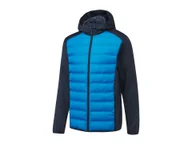 Kurtki i kamizelki sportowe męskie - CRIVIT Męska kurtka hybrydowa z kapturem (L (52/54), Jasnoniebieski/granatowy) - miniaturka - grafika 1